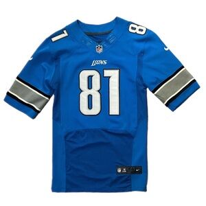 Used Nike Detriot Lions Calvin Johnson Megatron On-Field Jersey Blue Size L 44